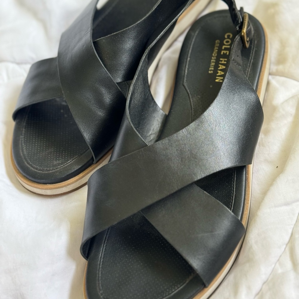 Cole Haan Women's Black Leather Sandals
